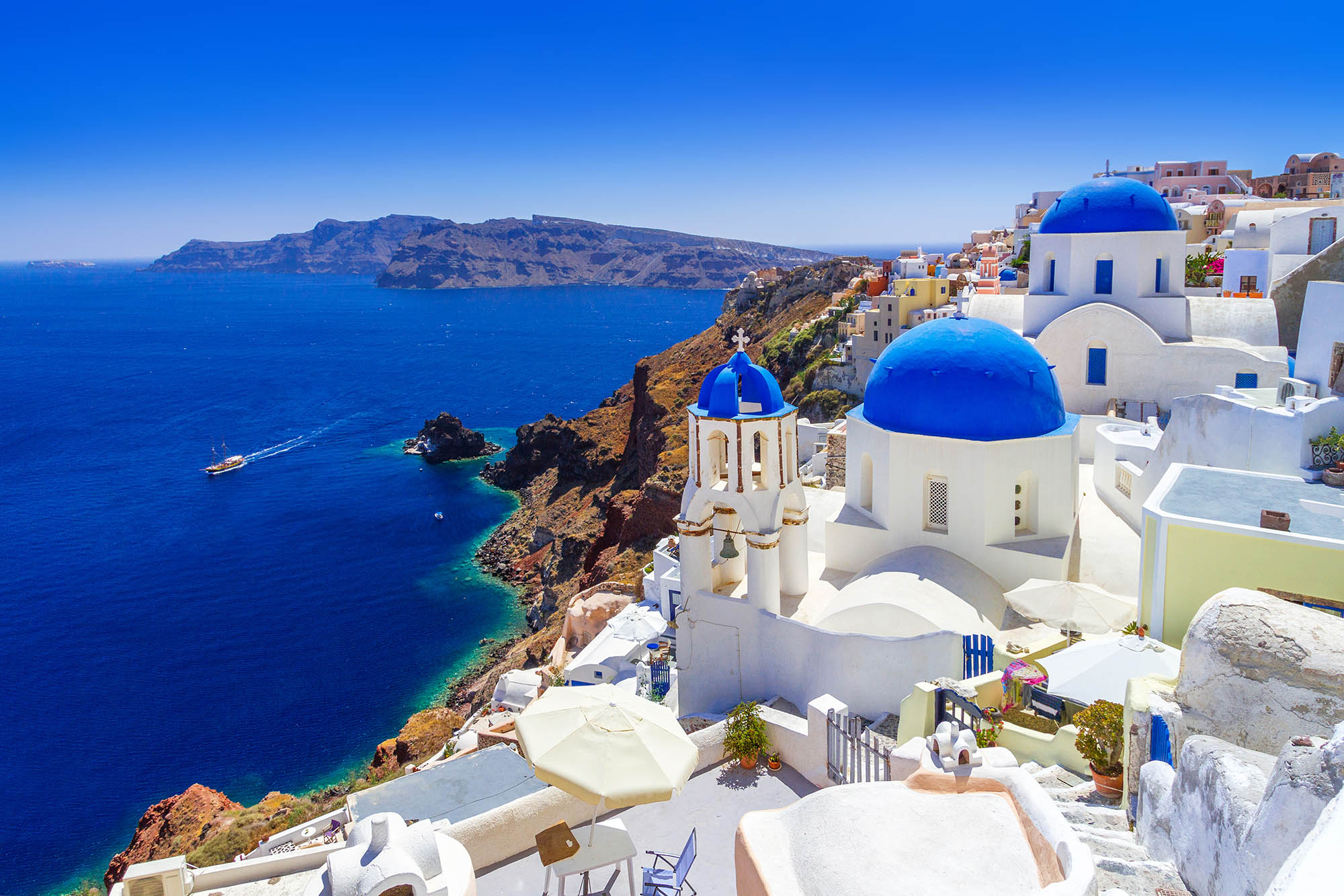 Paradise stoney village on a mountain by the sea.